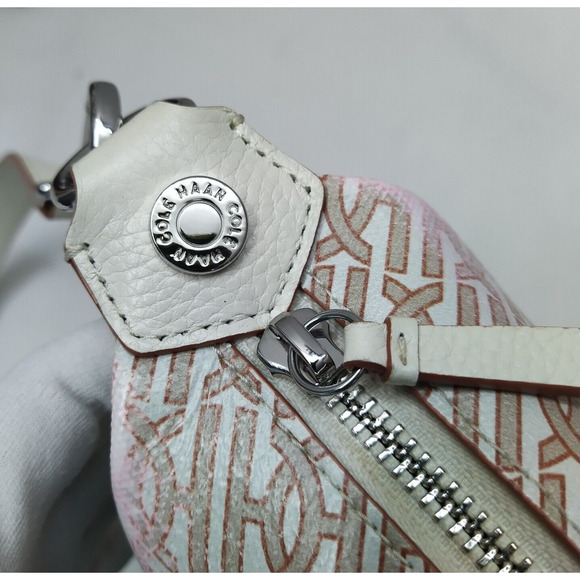 Cole Haan Light Gray Brown Zipper Closure Crossbody Bag - Picture 14 of 16